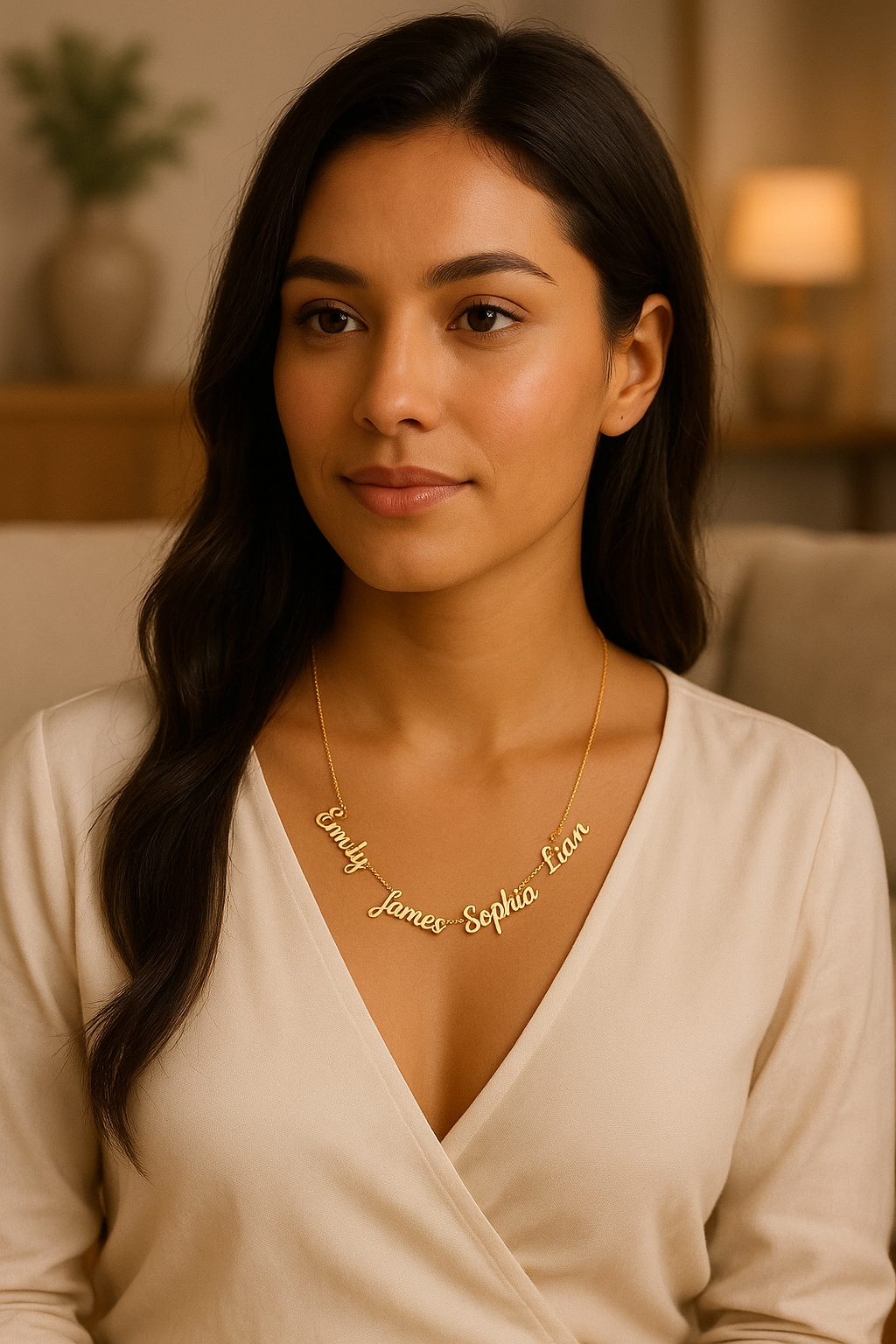 L'Ort et Lien Engraved Necklace